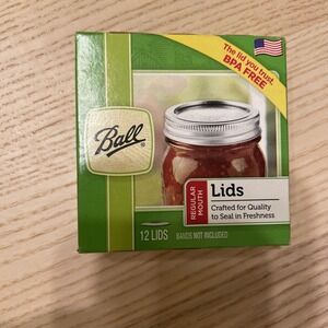 BALL 1440032000 Regular Mouth Jar Lids - 12 Count